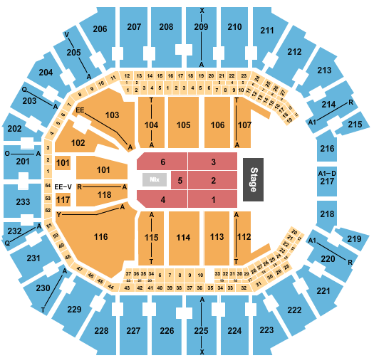 Spectrum Center Journey Seating Chart